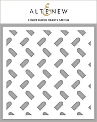 Pochoir de coeurs de bloc de couleur