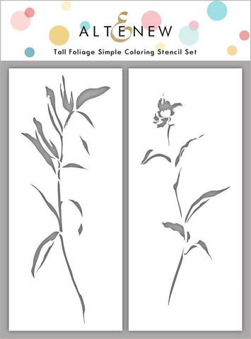 Tall Foliage Simple Coloring Stencil Set (2 in 1)
