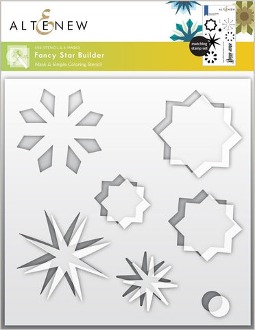 Fancy Star Builder Simple Coloring/Mask Stencil