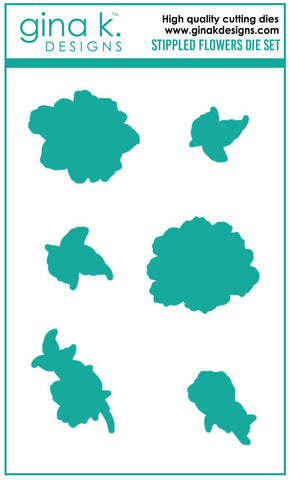 Ensemble de matrices de fleurs pointillées