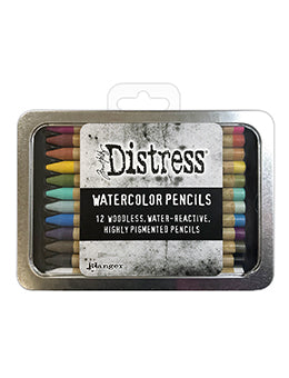 Crayons aquarelle de détresse, ensemble 1