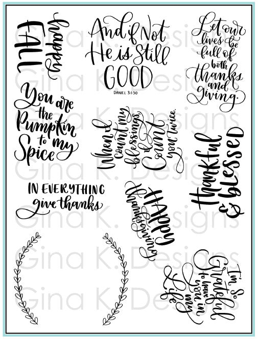 Thankful and Blessed Stamp Set