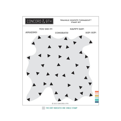 Jeu de tampons Triangle Confetti Turnabout 6x6