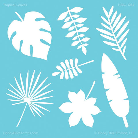 Tropical Leaves Stencil