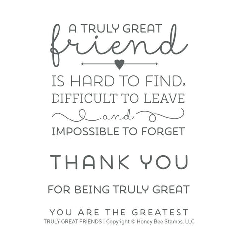 Truly Great Friend Stamp Set