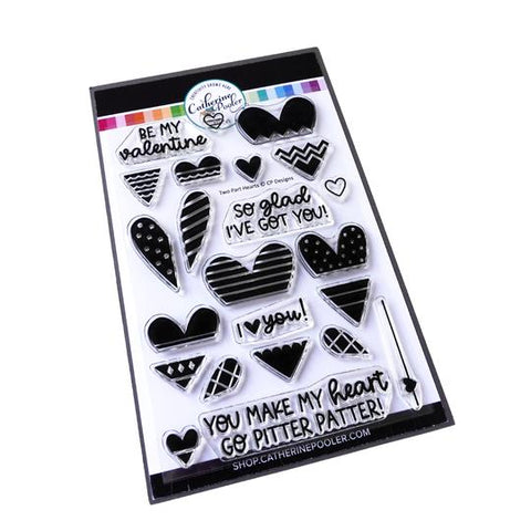 Two Part Hearts Stamp Set