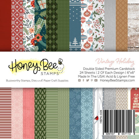 Vintage Holiday Paper Pad 6x6 | 24 Double Sided Sheets