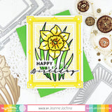 Sketched Daffodil Coloring Stencil