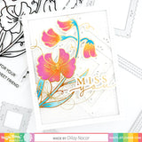 Sketched Sweet Pea Coloring Stencil