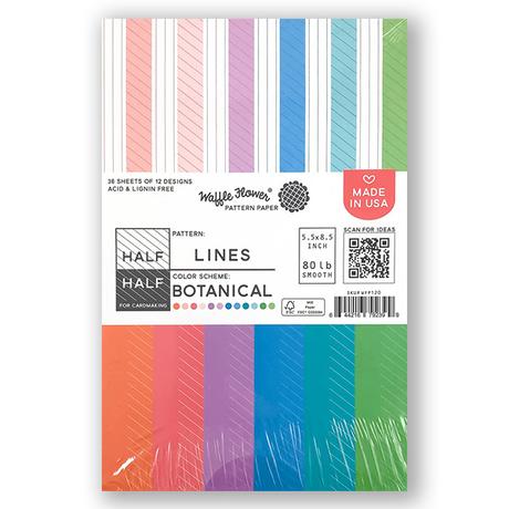 Pack de papier botanique demi-demi-lignes