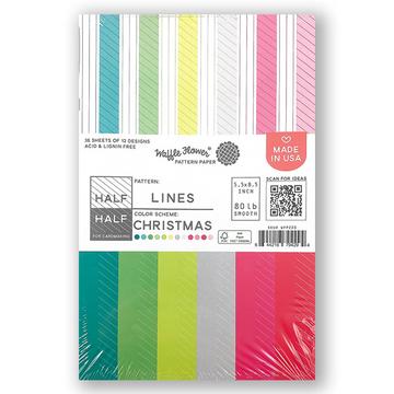 Half-Half Lines - Christmas Paper Pad
