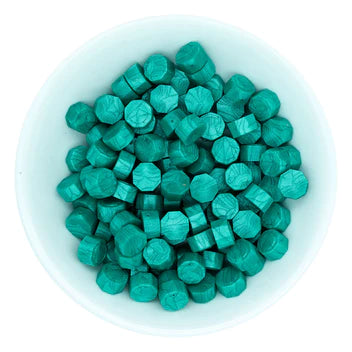 Teal Wax Beads from the Sealed by Spellbinders Collection