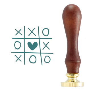 Timbre de sceau de cire Heart Tic Tac Toe de la collection Sealed with Love