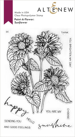 Paint-A-Flower: Sunflower Outline Stamp Set
