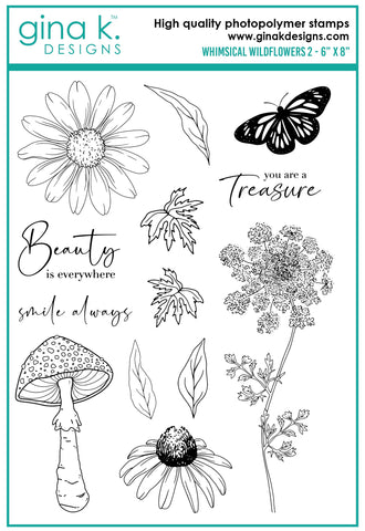 Whimsical Wildflowers 2 Stamp Set