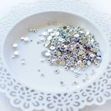Perles argentées métallisées