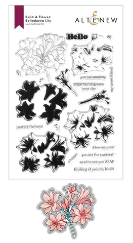 Build-A-Flower : Ensemble de tampons et matrices de superposition Belladonna Lily