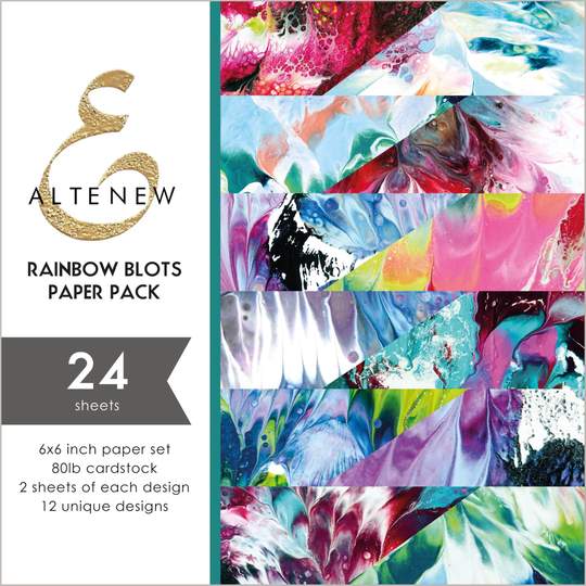 Paquet de papier Rainbow Blots 6x6