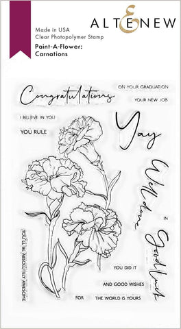 Paint-A-Flower: Carnations Outline Stamp Set