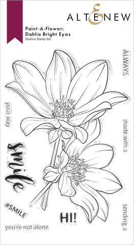 Paint-A-Flower: Dahlia Bright Eyes Outline Stamp Set