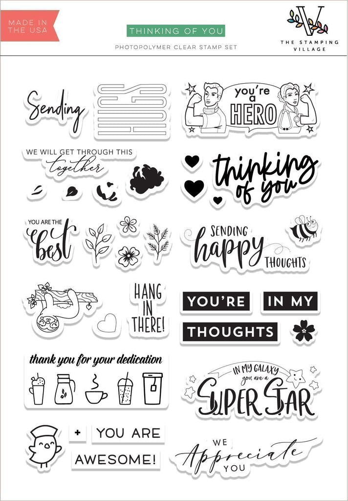 Thinking of You Stamp Set by The Stamping Village
