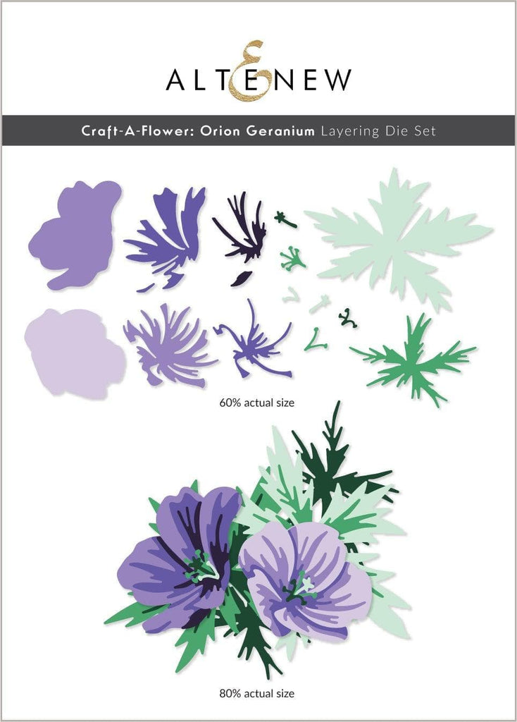 Craft-A-Flower : Ensemble de matrices de superposition de géranium Orion