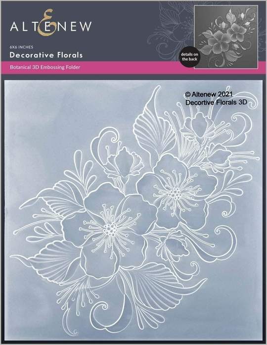 Dossier de gaufrage 3D de fleurs décoratives