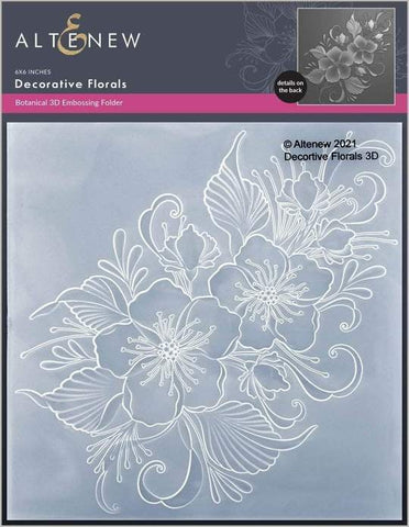 Decorative Florals 3D Embossing Folder