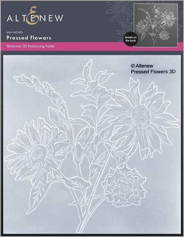 Dossier de gaufrage 3D de fleurs pressées