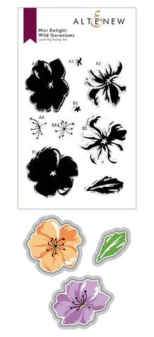 Mini Delight: Wild Geraniums Stamp & Die Set