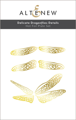Delicate Dragonflies Details Hot Foil Plate Set