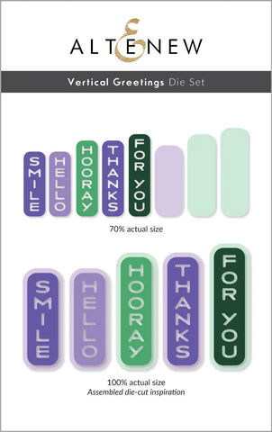 Vertical Greetings Die Set