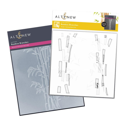 Bamboo Branches Simple Coloring Stencil Set (3 in 1)