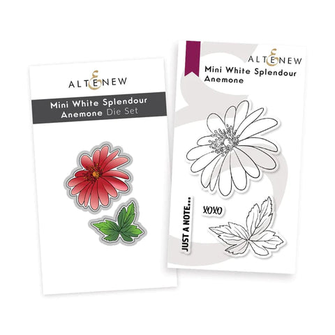 Mini White Splendour Anemone Stamp & Die Bundle