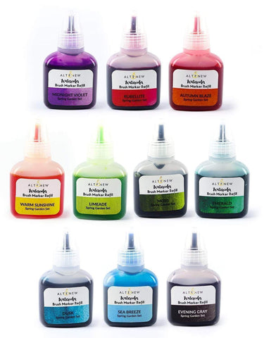 Aquarelle liquide Spring Garden - Ensemble de recharges de marqueurs de pinceaux