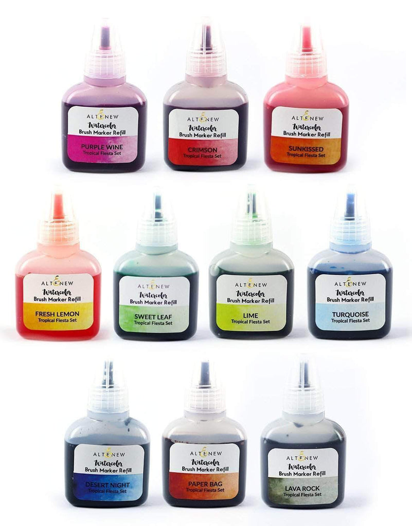 Tropical Fiesta Liquid Watercolor - Brush Marker Refill Bundle
