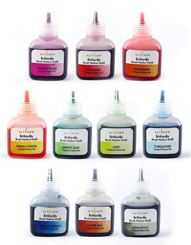 Tropical Fiesta Liquid Watercolor - Brush Marker Refill Bundle