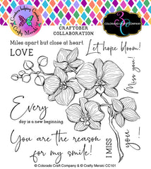 Collaboration CCC &amp; Crafty Meraki 6 x 6 - Orchidées