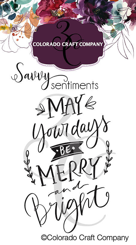 Savvy Sentiments - Merry & Bright Mini 2 x 3 Clear Stamps