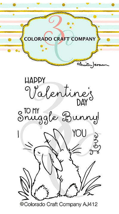 Anita Jeram - Snuggle Bunny Mini 2 x 3 Clear Stamps