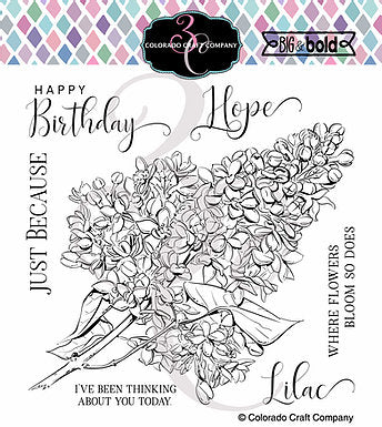Big & Bold - Just Because Lilacs 6 x 6 Stamps