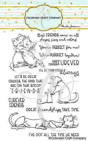 Anita Jeram -  Furever Friends 4 x 6 Clear Stamps