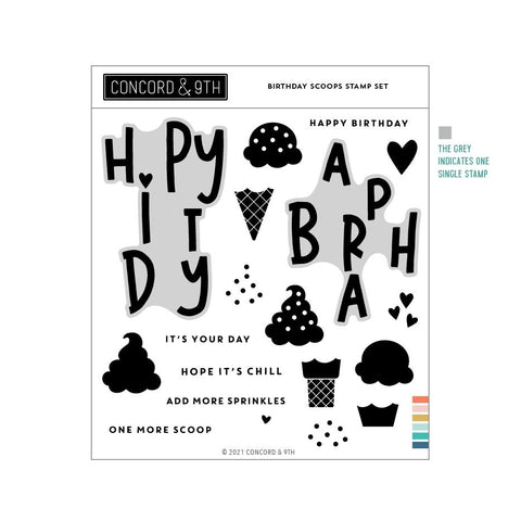 Ensemble de tampons Birthday Scoops (6X6) 