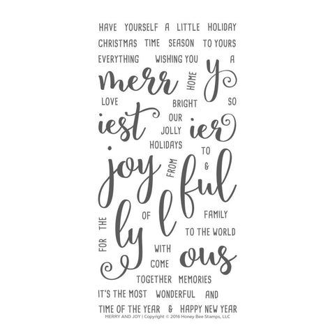 Merry and Joy Stamp Set