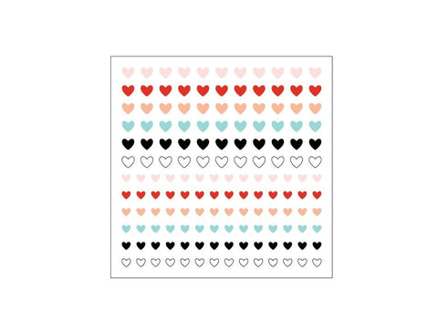 Coeurs en émail (empreinte 5 x 5)