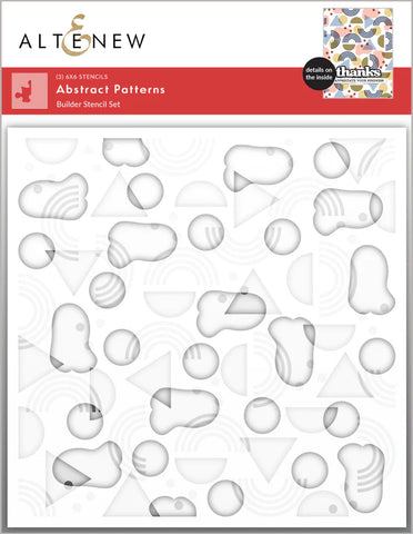 Ensemble de pochoirs de création de motifs abstraits (3 en 1)