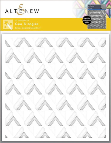 Geo Triangles Simple Coloring Stencil Set (4 in 1)