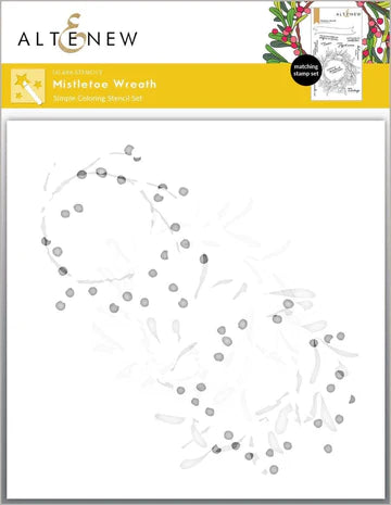 Mistletoe Wreath Simple Coloring Stencil Set (4 in 1) – Bumbleberry ... Mistletoe Wreath Simple Coloring Stencil Set (4 in 1) – Bumbleberry ...