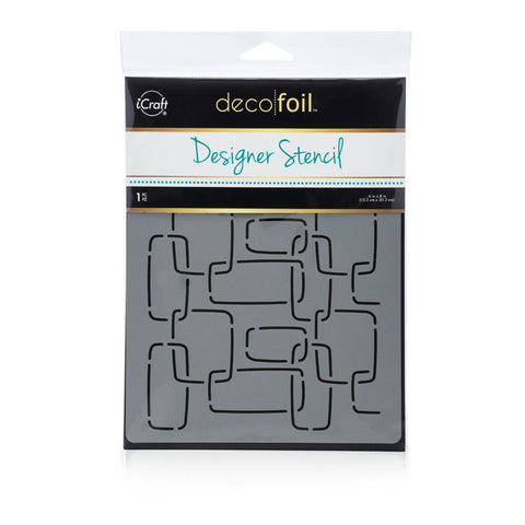 Deco Foil Designer Stencil 6" x 8" - Modern Links