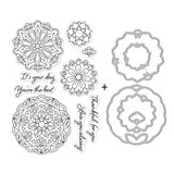 Lot de mandalas floraux